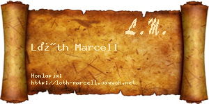 Lóth Marcell névjegykártya